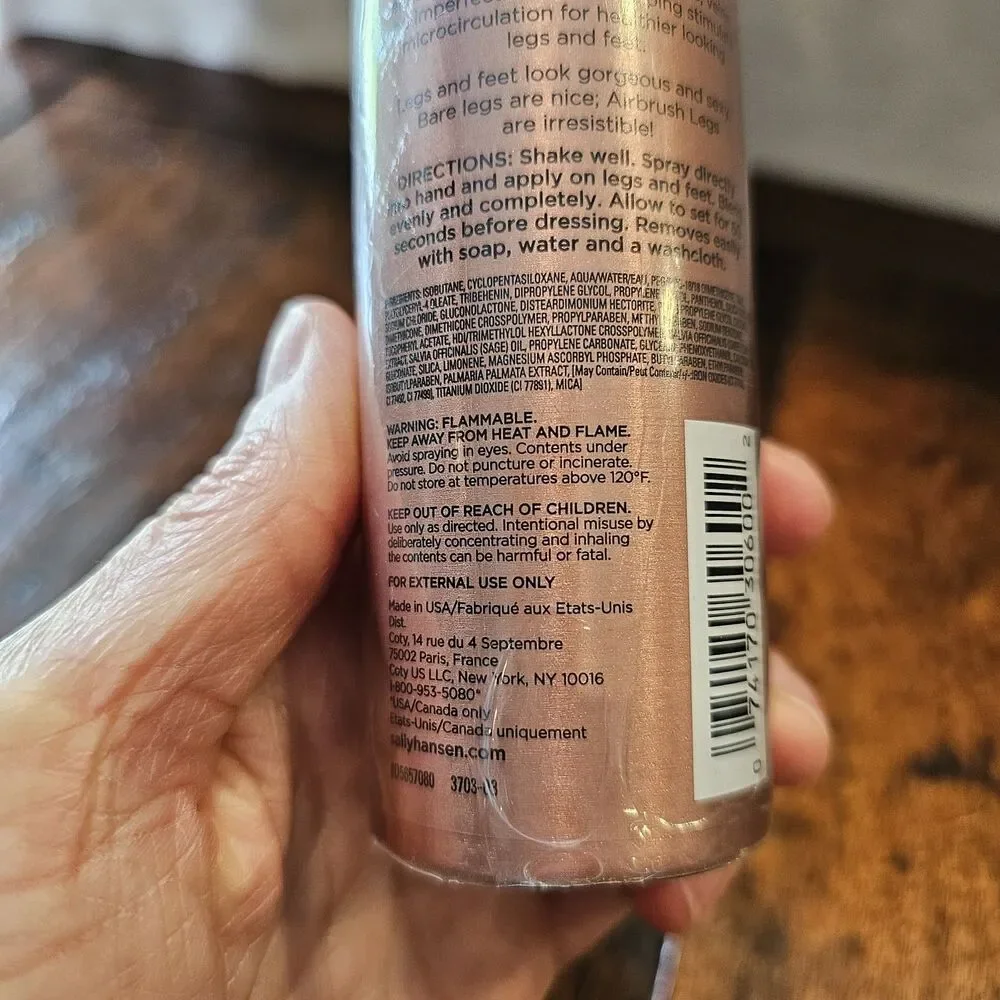 SALLY HANSEN airbrush legs spray instant tan leg makeup water resistant 4.4oz